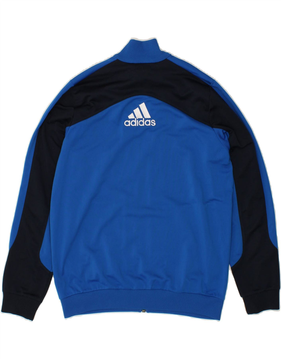 ADIDAS Boys Graphic Tracksuit Top Jacket 11-12 Years Blue Colourblock Vintage Adidas and Second-Hand Adidas from Messina Hembry 