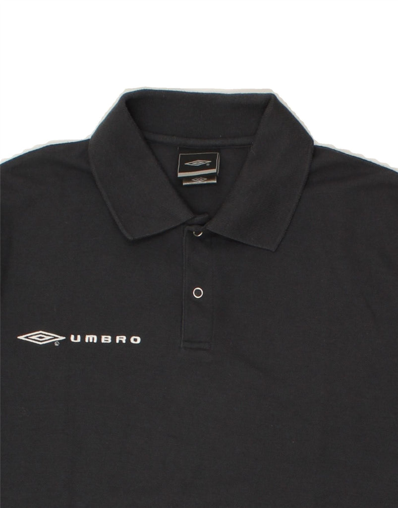 UMBRO Mens Polo Shirt Medium Grey Polyester | Vintage Umbro | Thrift | Second-Hand Umbro | Used Clothing | Messina Hembry 