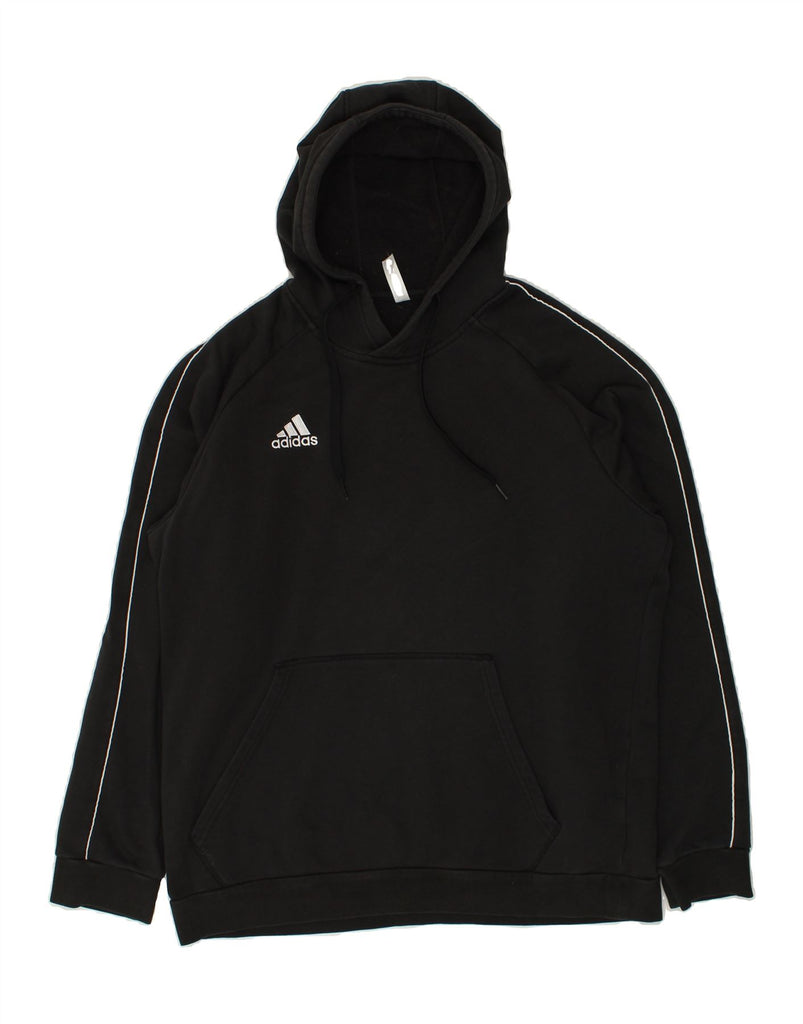 ADIDAS Mens Hoodie Jumper XL Black Cotton | Vintage Adidas | Thrift | Second-Hand Adidas | Used Clothing | Messina Hembry 