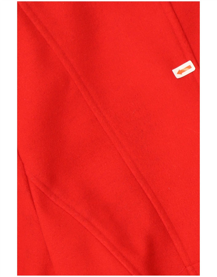 De la Creme Womens Overcoat UK 12 Medium Red Polyester