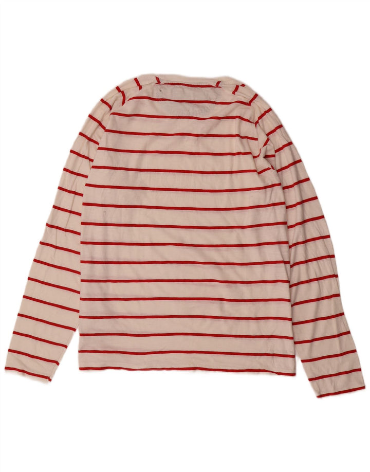 Levi's Mens Top Long Sleeve Large White Striped Cotton