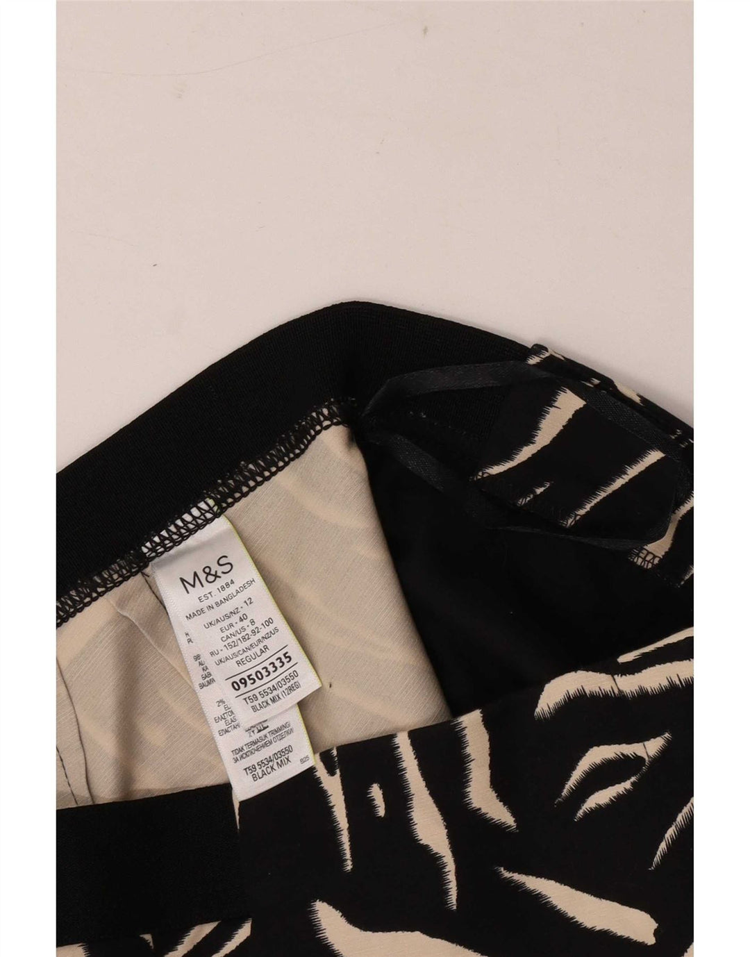 Marks & Spencer Womens Capri Trousers UK 12 Medium W30 L21 Black