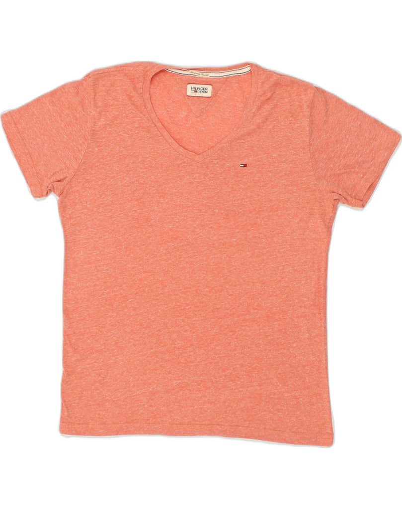 TOMMY HILFIGER Mens T-Shirt Top Medium Orange Flecked Cotton | Vintage Tommy Hilfiger | Thrift | Second-Hand Tommy Hilfiger | Used Clothing | Messina Hembry 