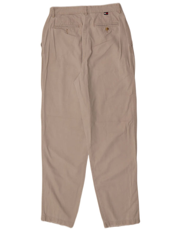 Tommy Hilfiger Womens High Waist Chino Trousers UK 10 Large W28 L32 Beige