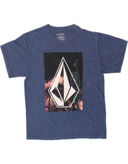 VOLCOM Boys Graphic T-Shirt Top 13-14 Years Large  Blue Cotton