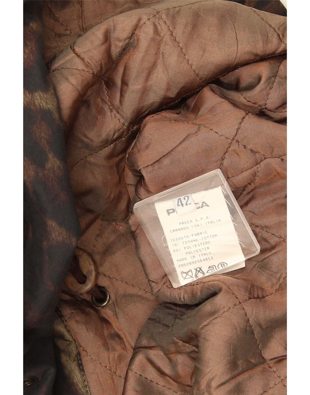 Preca Womens Oversized Double Breasted Coat IT 42 Medium Brown Animal Print