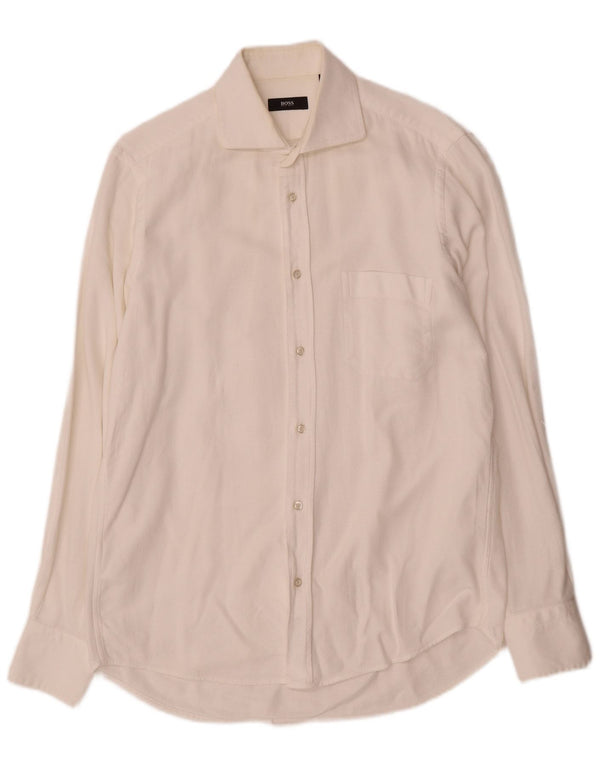 Hugo Boss Mens Shirt Size 38 Medium White
