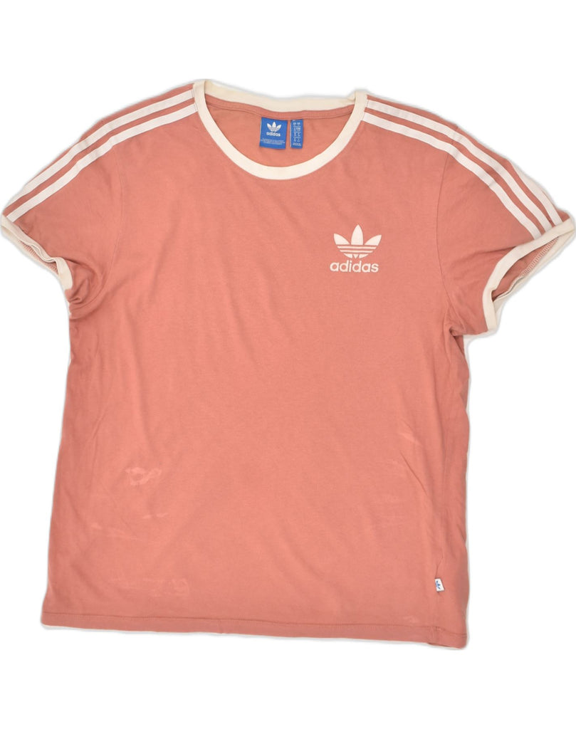 ADIDAS Womens T-Shirt Top UK 10 Small  Beige Cotton | Vintage Adidas | Thrift | Second-Hand Adidas | Used Clothing | Messina Hembry 