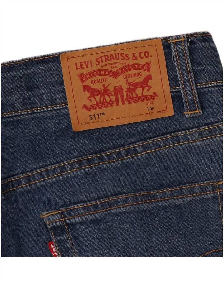 LEVI'S Girls 511 Slim Jeans 13-14 Years Blue Cotton
