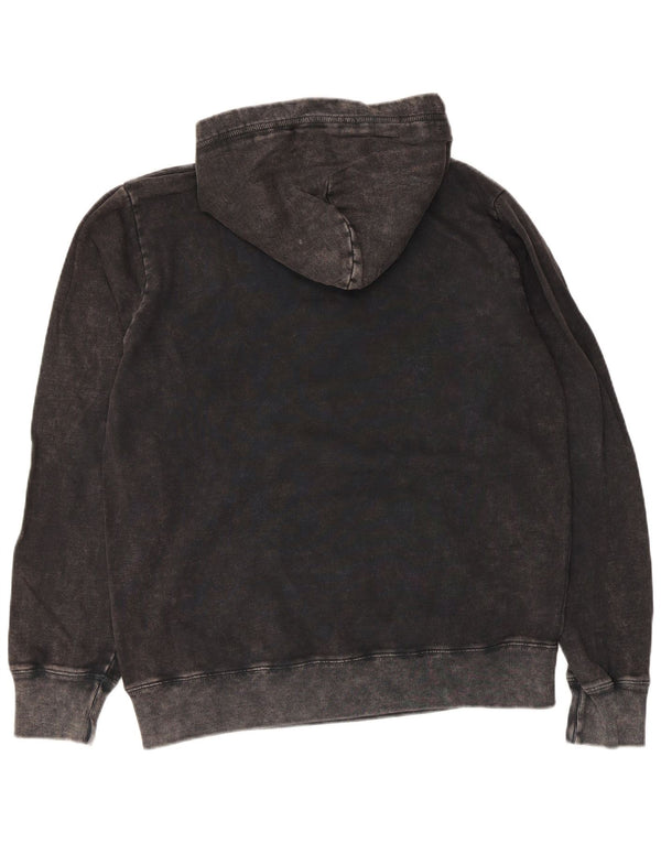 Franklin Marshall Mens Graphic Hoodie Jumper Medium Black Cotton