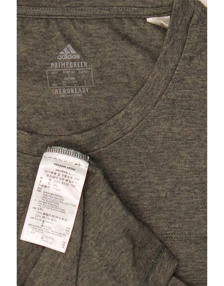 Adidas Mens Aeroready T-Shirt Top Large Grey Polyester