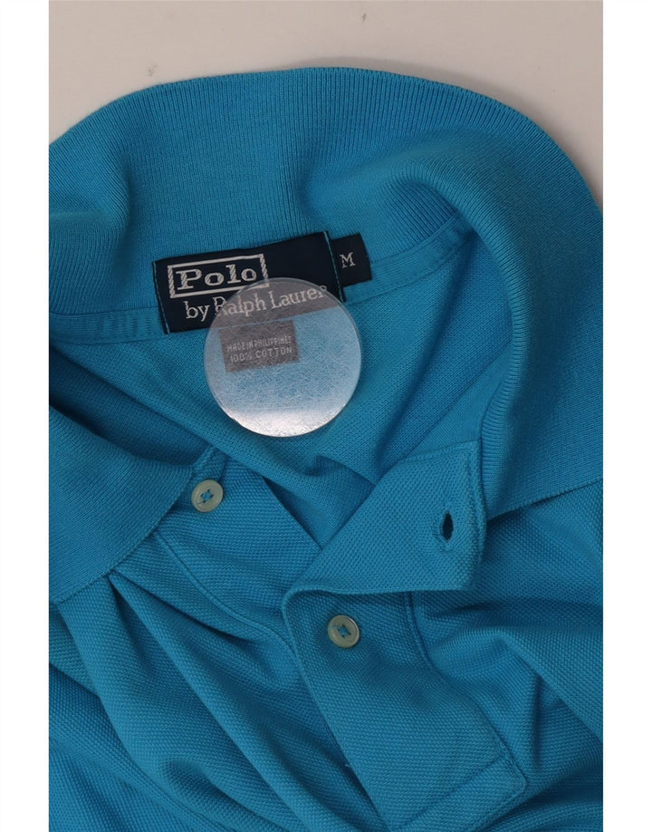 Polo Ralph Lauren Mens Polo Shirt Medium Blue Cotton