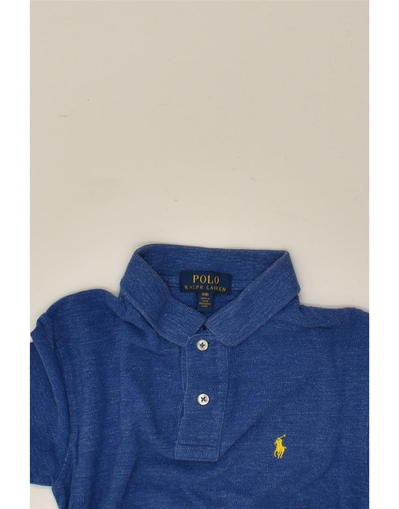 POLO RALPH LAUREN Boys Polo Shirt 7-8 Years Small  Blue Cotton | Vintage Polo Ralph Lauren | Thrift | Second-Hand Polo Ralph Lauren | Used Clothing | Messina Hembry 