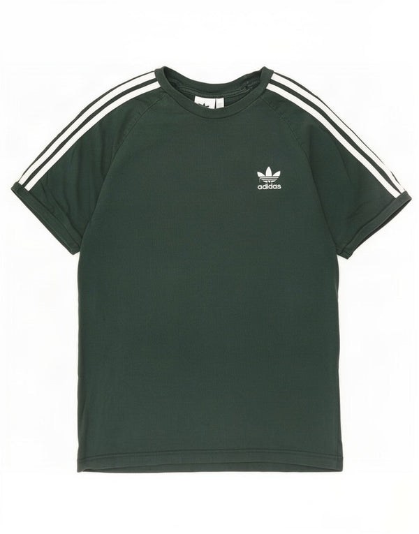 Adidas Mens T-Shirt Top Large Green Cotton