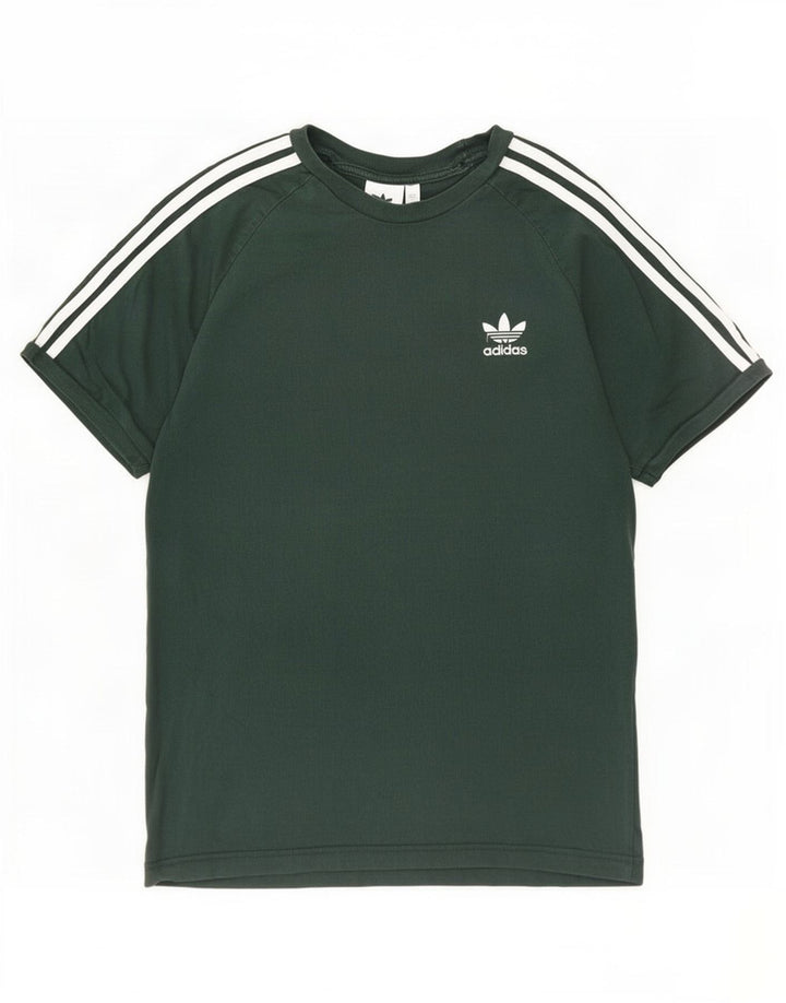 Adidas Mens T-Shirt Top Large Green Cotton
