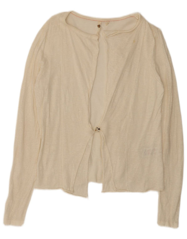 White Stuff Womens Cardigan Sweater UK 12 Medium Off Linen