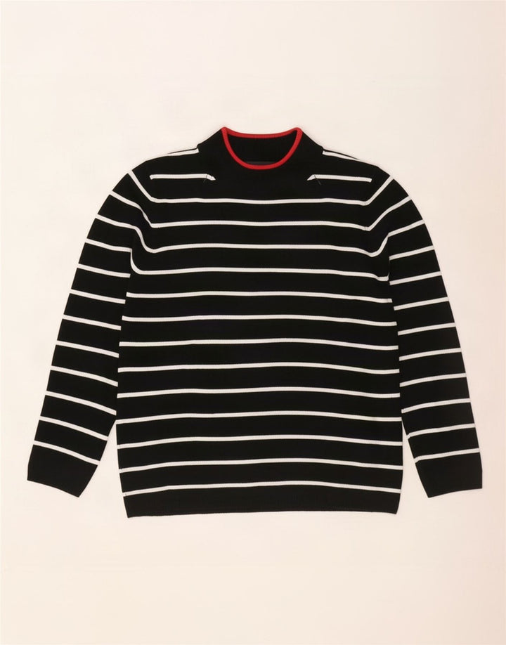 Marks & Spencer Womens Turtle Neck Jumper Sweater UK 14 Medium Black