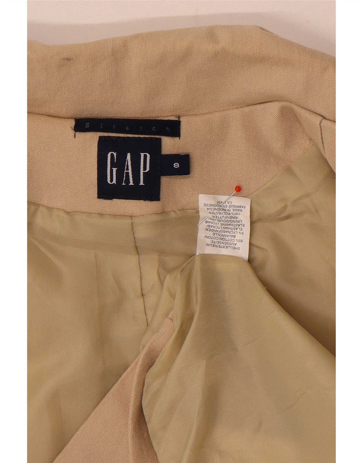 Gap Womens 5 Button Blazer Jacket UK 8 Small Beige Cotton