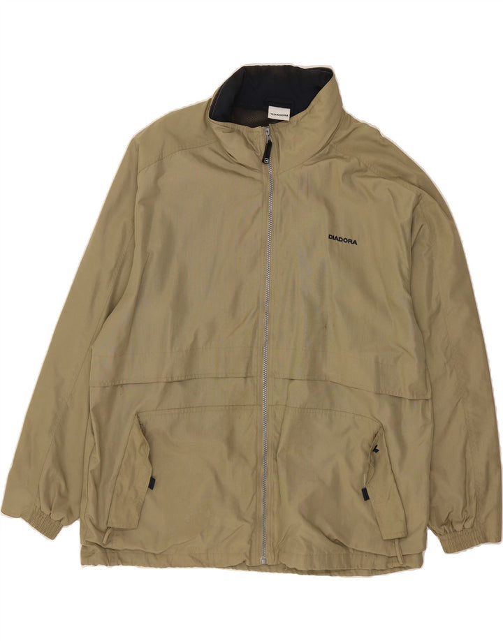 DIADORA Mens Rain Jacket IT 52 XL Beige Polyamide Vintage Diadora and Second-Hand Diadora from Messina Hembry 
