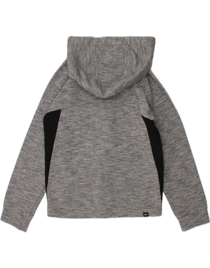PUMA Boys Graphic Zip Hoodie Sweater 9-10 Years Grey Colourblock Cotton Vintage Puma and Second-Hand Puma from Messina Hembry 