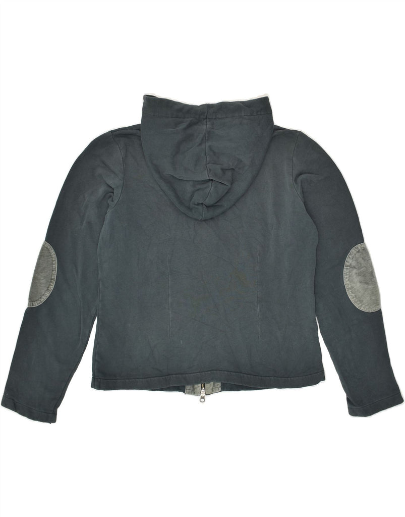 JIGSAW Womens Zip Hoodie Sweater UK 14 Medium Grey Cotton | Vintage Jigsaw | Thrift | Second-Hand Jigsaw | Used Clothing | Messina Hembry 