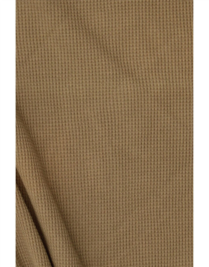 Timberland Mens Graphic Top Long Sleeve Large Beige Cotton