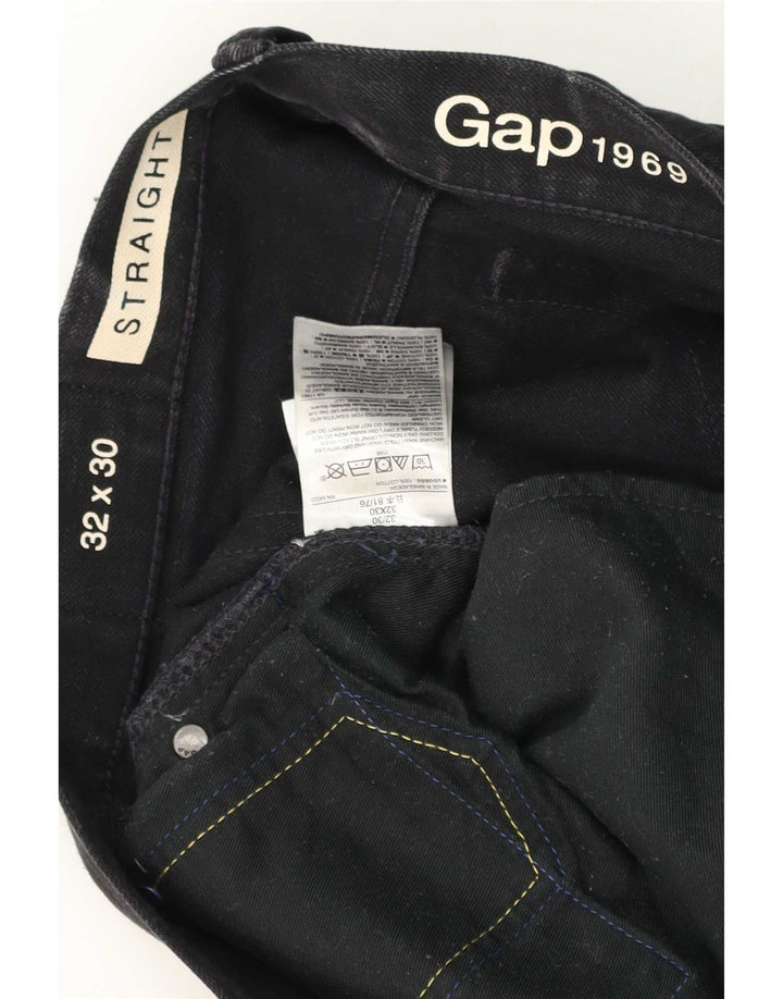 Gap Mens Straight Jeans W32 L30 Black Cotton