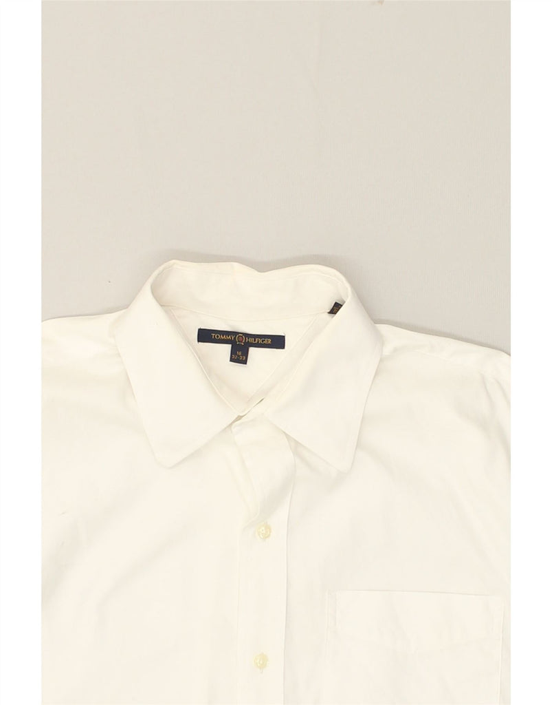 TOMMY HILFIGER Mens Shirt Size 16 Large White Cotton | Vintage Tommy Hilfiger | Thrift | Second-Hand Tommy Hilfiger | Used Clothing | Messina Hembry 