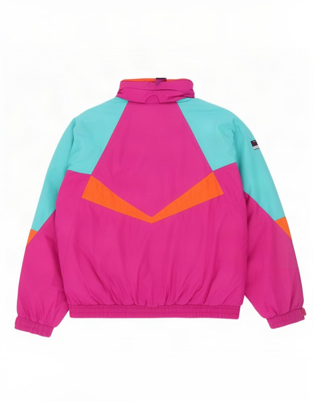 Aesse Mens Loose Fit Ski Jacket UK 36 Small Pink Colourblock Polyamide