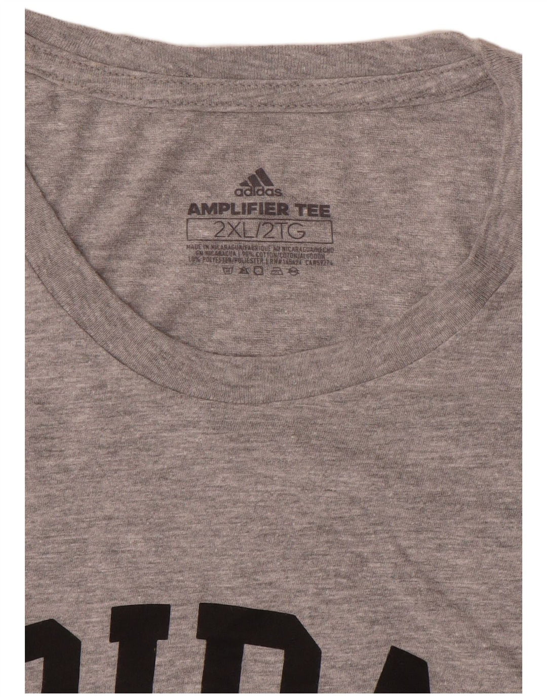 Adidas Mens Graphic T-Shirt Top 2XL Grey