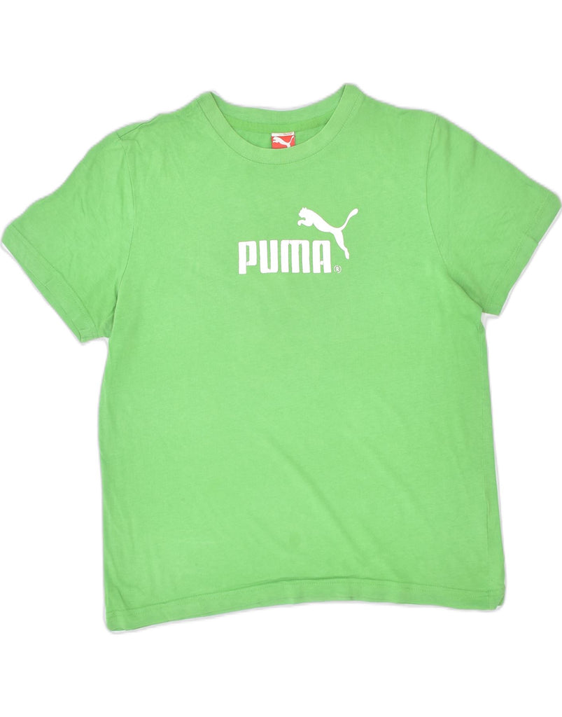 PUMA Boys Graphic T-Shirt Top 13-14 Years Green | Vintage | Thrift | Second-Hand | Used Clothing | Messina Hembry 