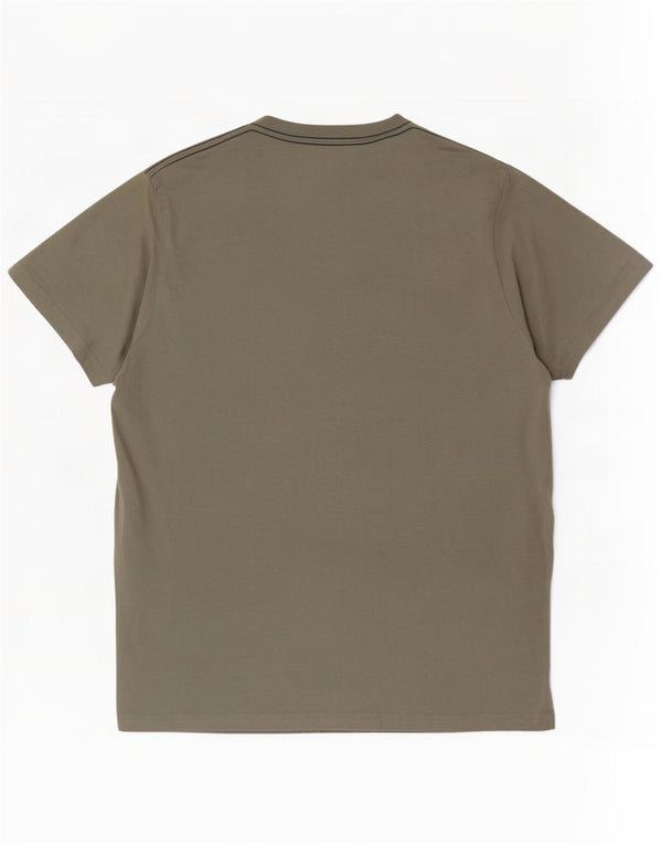 Weird Fish Mens Graphic T-Shirt Top Large Khaki Cotton