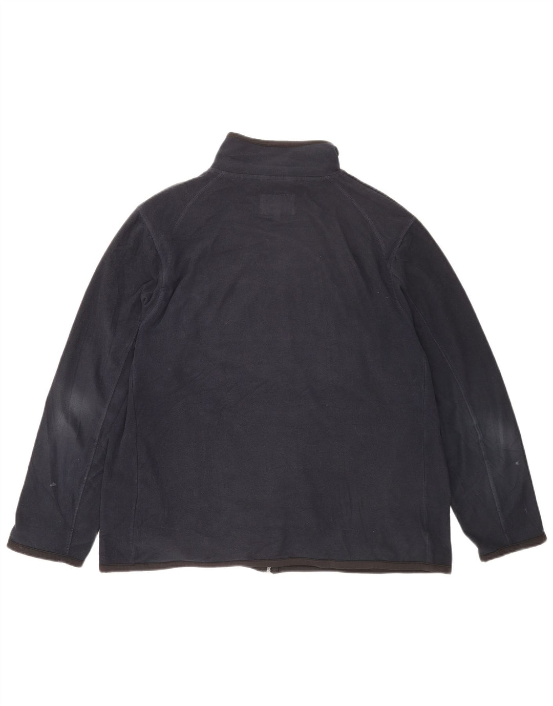 Marks & Spencer Mens Fleece Jacket UK 42 XL Navy Blue Polyester