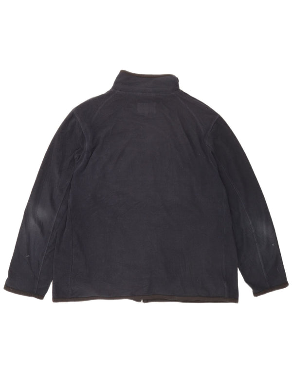 Marks & Spencer Mens Fleece Jacket UK 42 XL Navy Blue Polyester