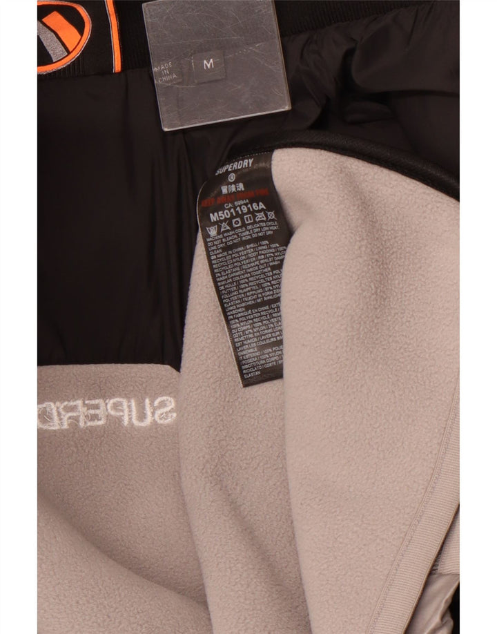 SUPERDRY Mens Padded Jacket UK 38 Medium Grey Polyester