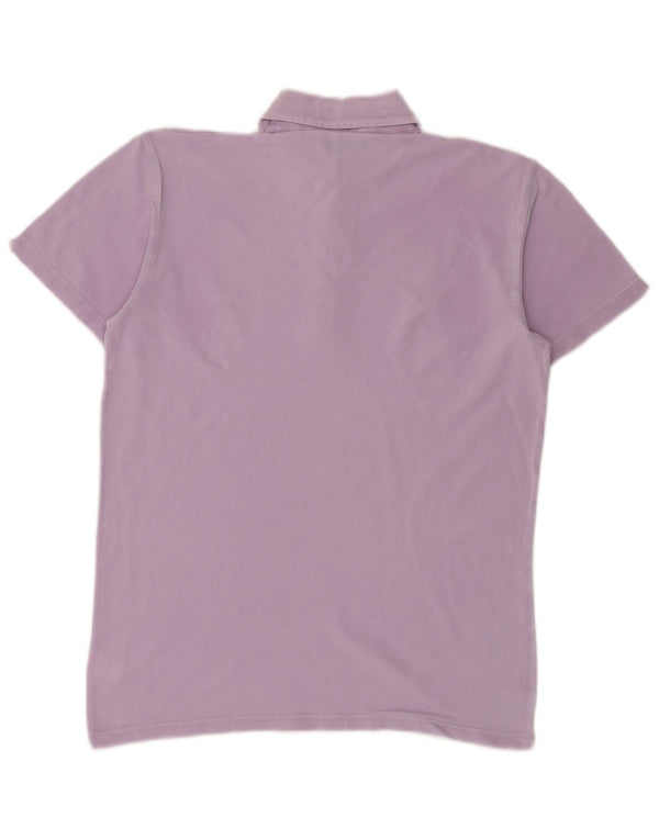 Fay Mens Polo Shirt IT 48 Medium Purple Cotton
