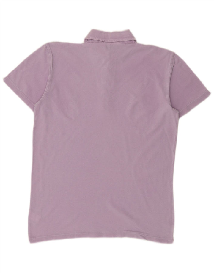 Fay Mens Polo Shirt IT 48 Medium Purple Cotton