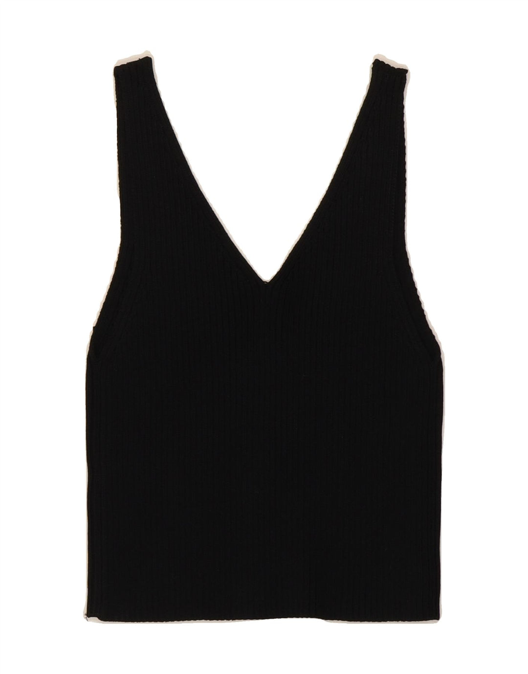 ZARA Womens Sleeveless Knit Blouse Top UK 8 Small Black Vintage Zara and Second-Hand Zara from Messina Hembry 