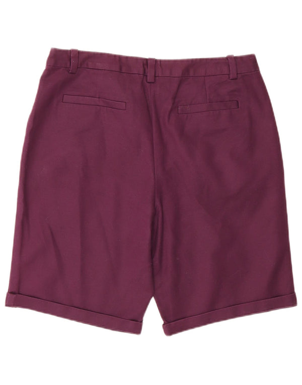 Crew Clothing Womens Chino Shorts UK 12 Medium W30 Burgundy Cotton