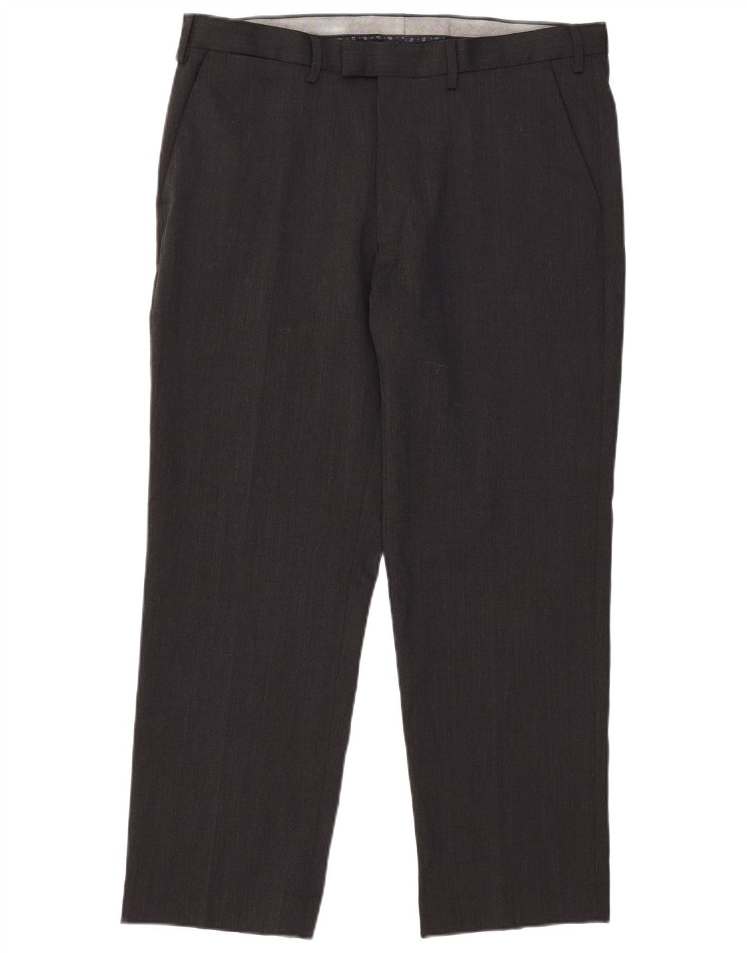 Marks & Spencer Mens Regular Suit Trousers W38 L29 Grey Polyester
