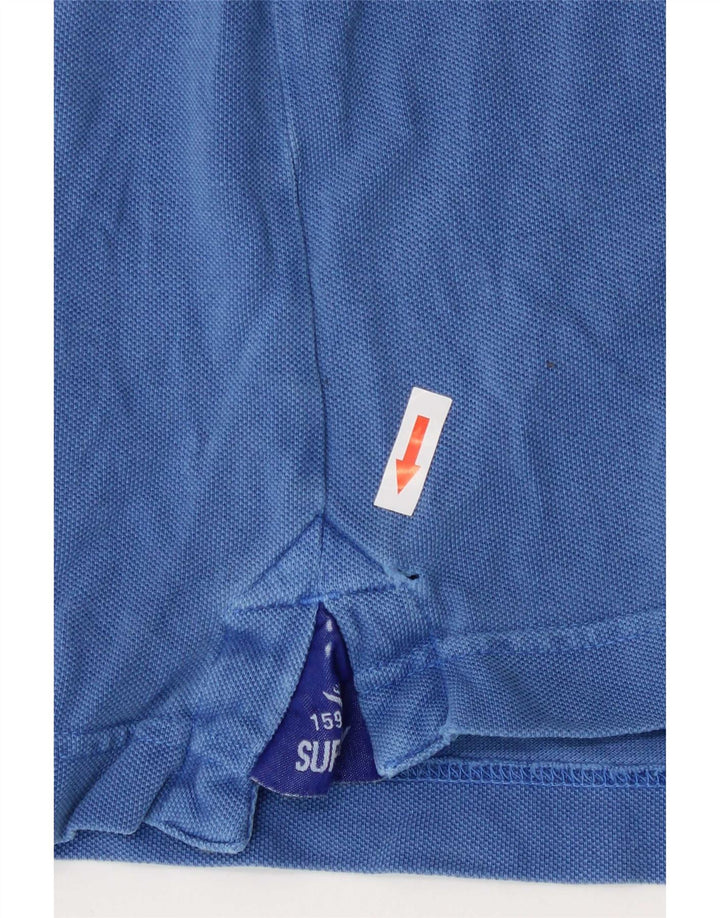 Superdry Mens Polo Shirt Medium Blue