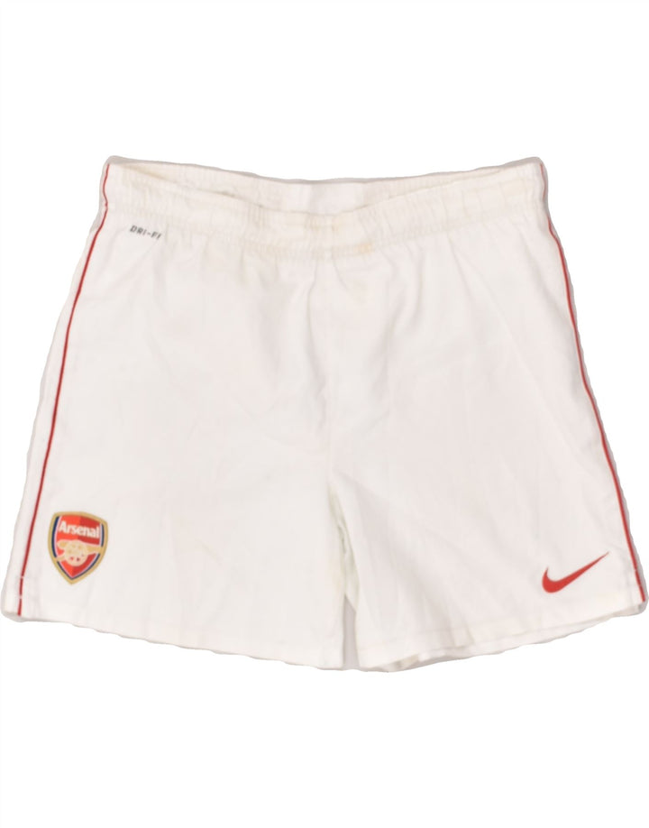 NIKE Boys Dri Fit Sport Shorts 10-11 Years Medium White Polyester | Vintage Nike | Thrift | Second-Hand Nike | Used Clothing | Messina Hembry 