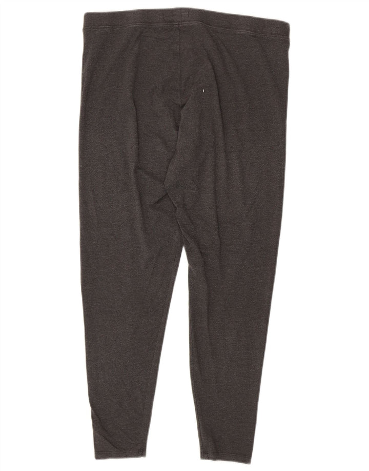 Marks & Spencer Womens Crop Leggings UK 16 Large  Grey Cotton