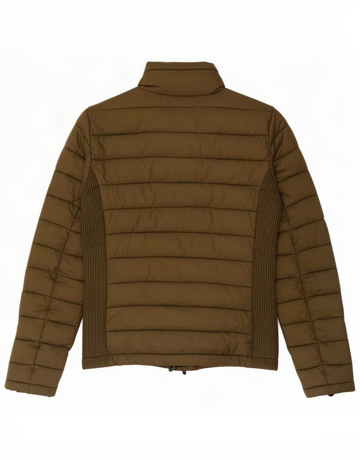 Superdry Womens Padded Jacket UK 10 Small Khaki Nylon