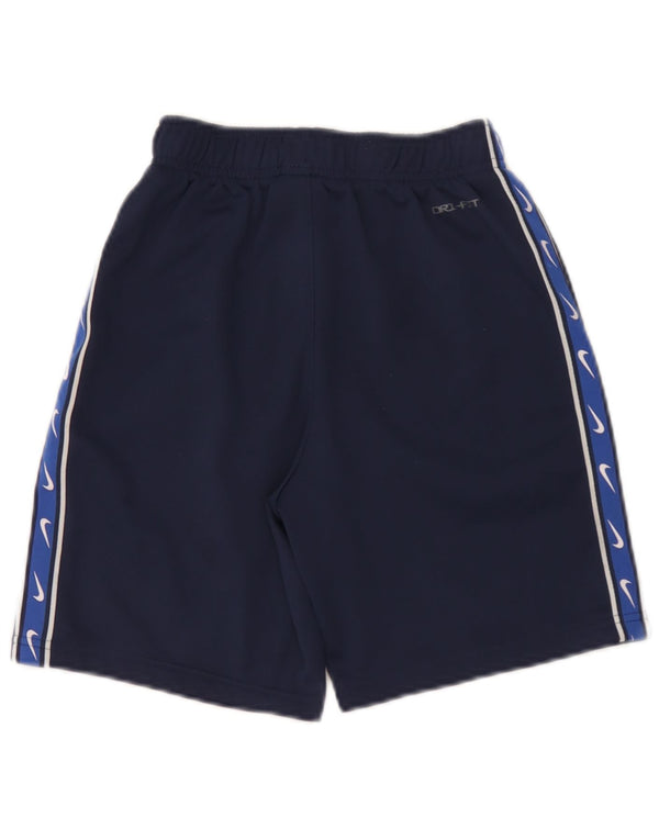 Nike Boys Dri Fit Sport Shorts 10-11 Years Medium Navy Blue Colourblock