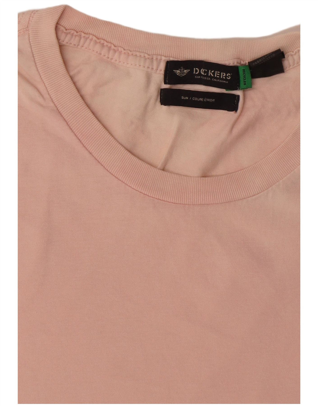 Dockers Mens Slim T-Shirt Top Large Pink Cotton