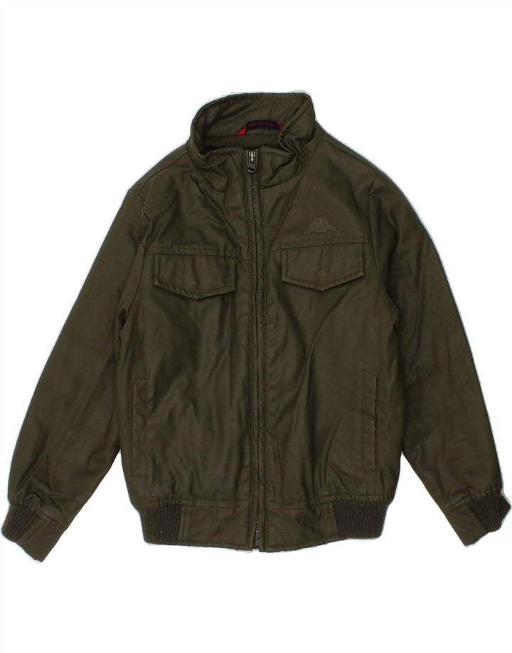 KAPPA Boys Bomber Jacket 5-6 Years Small  Green Cotton Vintage Kappa and Second-Hand Kappa from Messina Hembry 