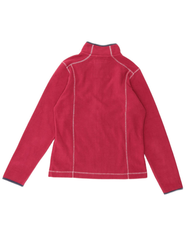 Weird Fish Womens Fleece Jacket UK 10 Small Burgundy Polyester
