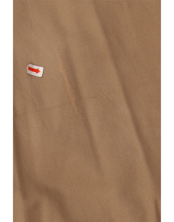 IZOD Mens Straight Chino Trousers W36 L32 Beige Cotton