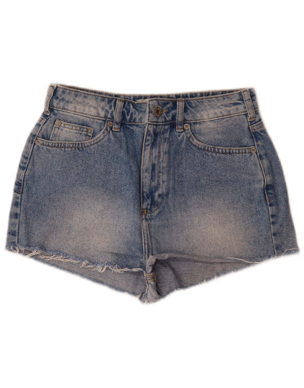 Jack Wills Womens Salcombe High Waist Denim Shorts UK 8 Small W28 Blue